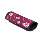 Abstract floral pattern luggage handle wrap