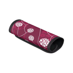 Abstract floral pattern luggage handle wrap