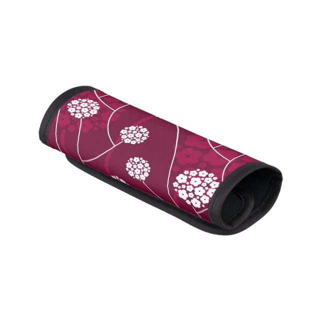 Abstract floral pattern luggage handle wrap (Angled)