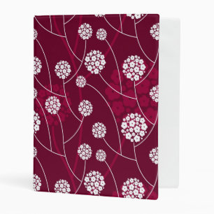 Abstract floral pattern mini binder