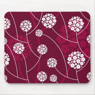 Abstract floral pattern mouse pad