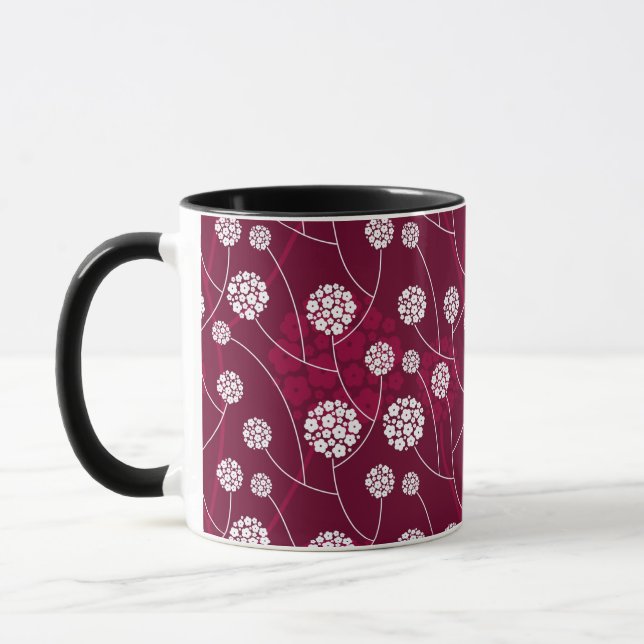 Abstract floral pattern mug (Left)