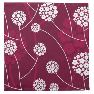 Abstract floral pattern napkin