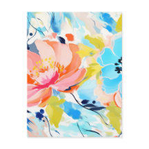 Abstract floral pattern painting 