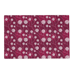 Abstract floral pattern placemat