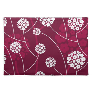 Abstract floral pattern placemat