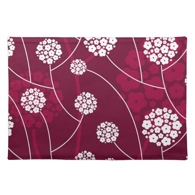 Abstract floral pattern placemat (Front)