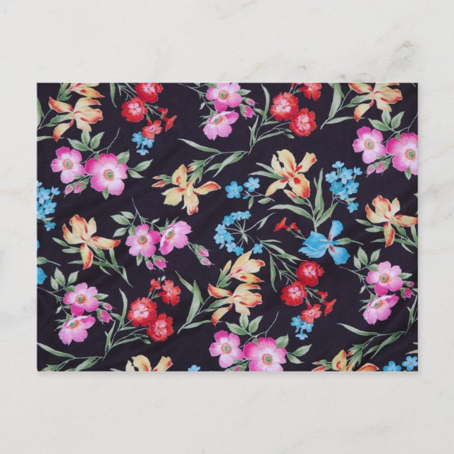 Abstract floral pattern postcard (Front)