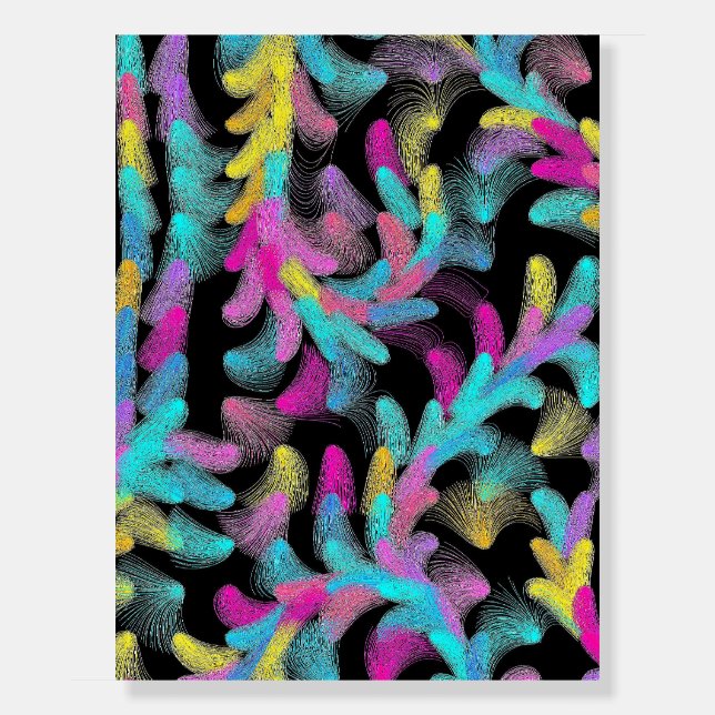 Abstract Floral Pattern Poster  (Front)