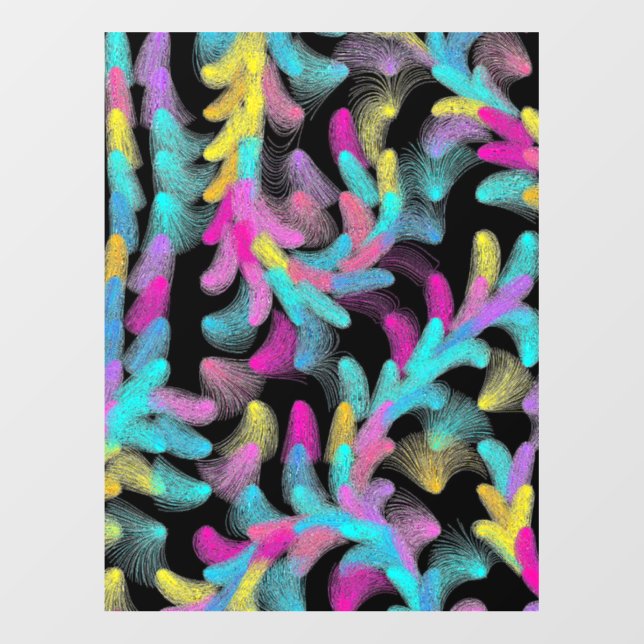 Abstract Floral Pattern Poster  Wall Decal (Front)