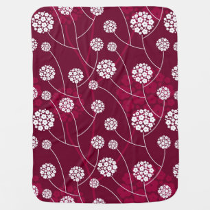 Abstract floral pattern stroller blanket