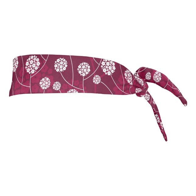Abstract floral pattern tie headband (Rotate 90)
