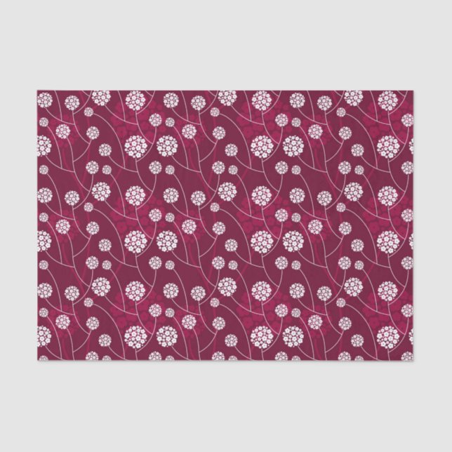 Abstract floral pattern tissue paper (Front)