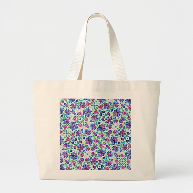 Abstract Floral Pattern - Tote Bag (Front)