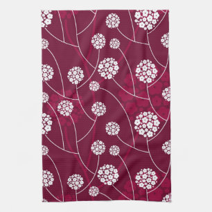 Abstract floral pattern towel