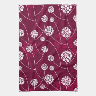 Abstract floral pattern towel