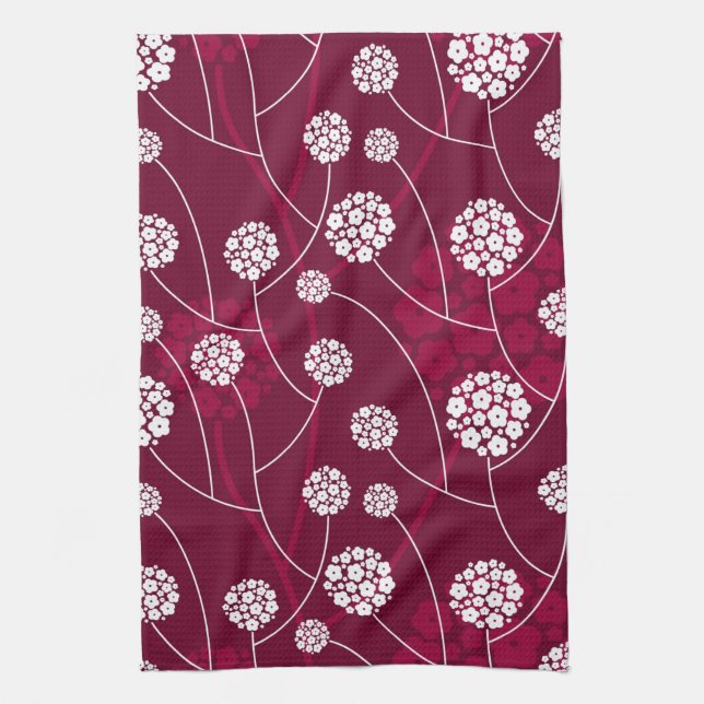 Abstract floral pattern towel (Vertical)