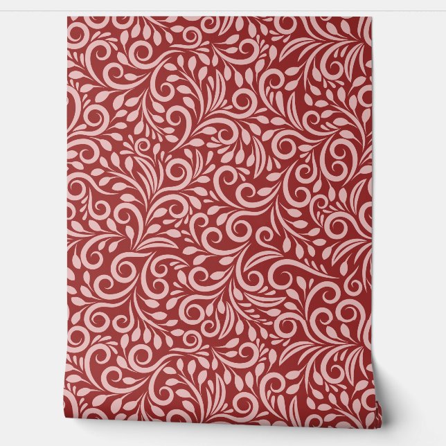 Abstract Floral Pattern Wallpaper (Unrolling)