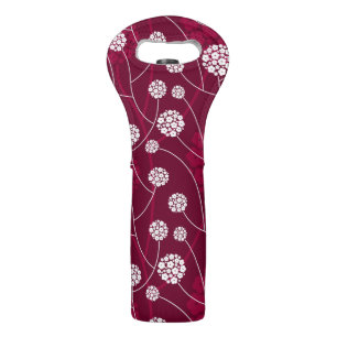 Abstract floral pattern wine bag