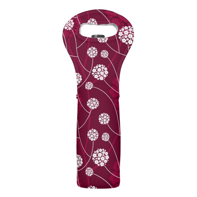 Abstract floral pattern wine bag (Front)