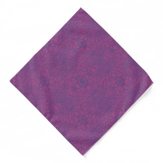 Abstract Floral Pink and Purple Bandana