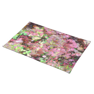 Abstract Floral /pinks and greens Cloth Placemat