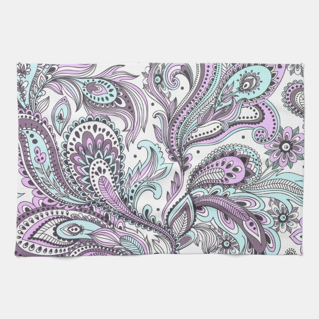 Abstract Floral Psychedelic | Kitchen Towel (Horizontal)