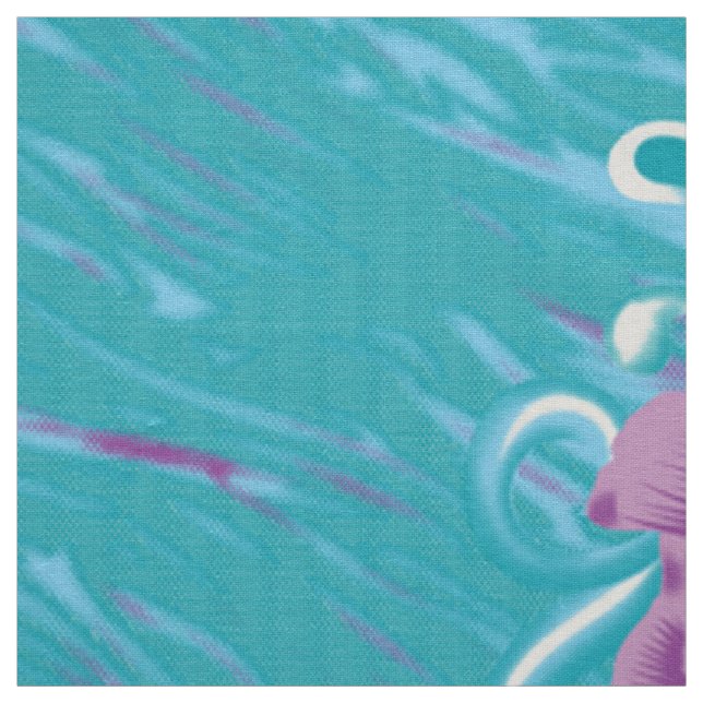 Abstract Floral Purple | Ornamental Fabric Art (Swatch)