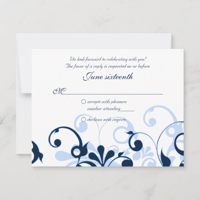Abstract Floral Response Card (Front)