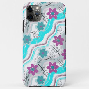 Abstract Floral Retro Swirls iPhone 11 Pro Max Case