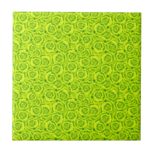 Abstract floral roses pattern ceramic tile