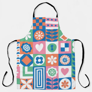 Abstract Floral: Scandinavian Folk Design. Apron