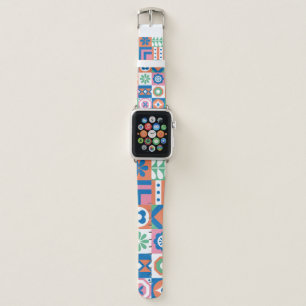 Abstract Floral Scandinavian Folk Pattern Apple Watch Band