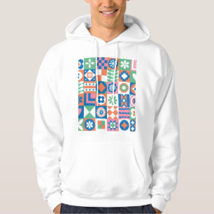 Abstract Floral Scandinavian Folk Pattern Hoodie