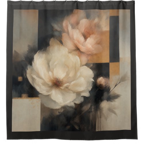 "Abstract Floral" Shower Curtain