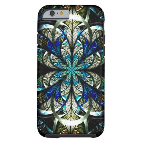 Abstract Floral Stained Glass 2 Tough iPhone 6 Case