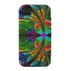 Abstract Floral Stained Glass Pattern