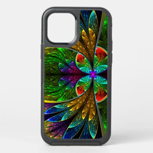 Abstract Floral Stained Glass Pattern OtterBox Symmetry iPhone 12 Case