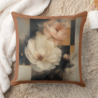 "Abstract Floral" Throw Pillow