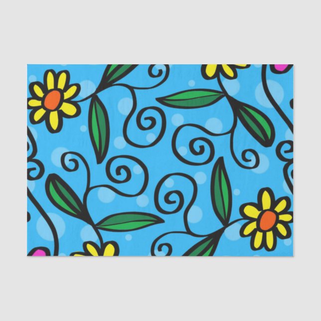 Abstract Floral Tissue Paper (Front)