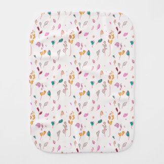 Abstract Floral traces Baby Burp Cloth