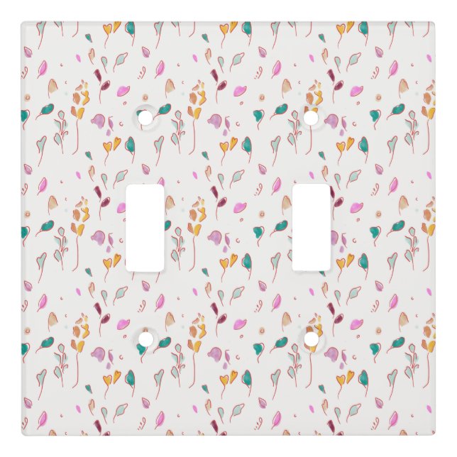 Abstract Floral traces Light Switch Cover (Front)