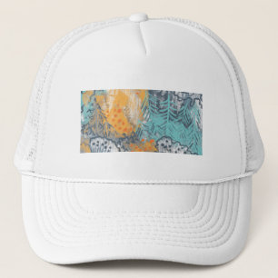  abstract floral Trucker Hat