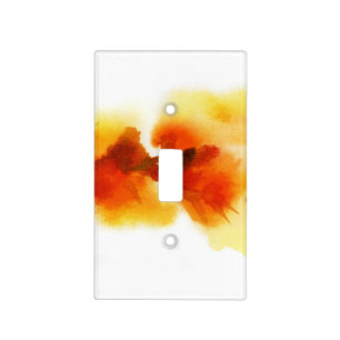 Abstract floral watercolor paintings 2 light switch cover