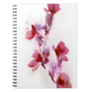 Abstract floral watercolor paintings 3 notebook