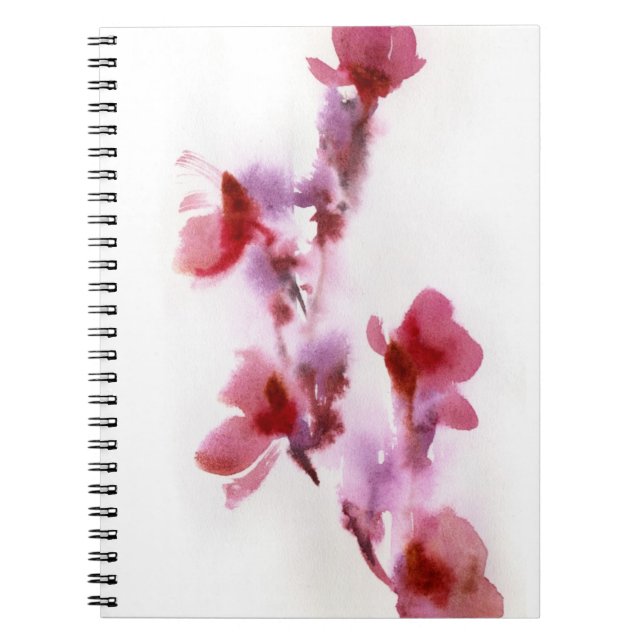 Abstract floral watercolor paintings 3 notebook (Front)