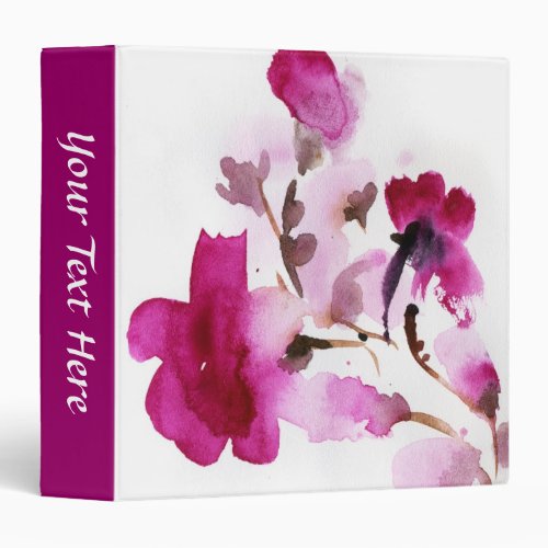 Abstract floral watercolor paintings 4 binder