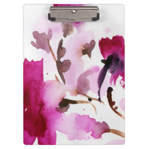 Abstract floral watercolor paintings 4 clipboard