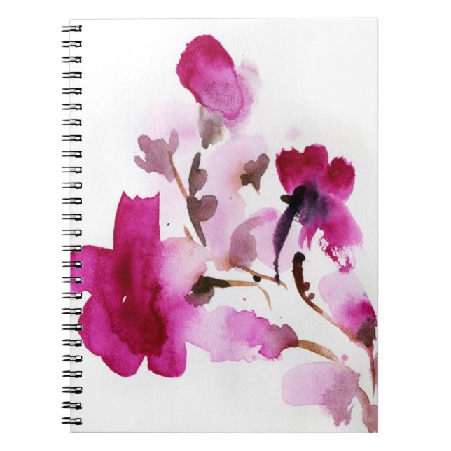 Abstract floral watercolor paintings 4 notebook (Front)