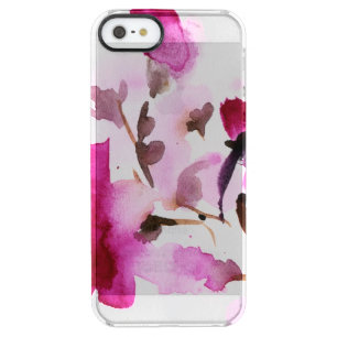 Abstract floral watercolor paintings 4 clear iPhone SE/5/5s case